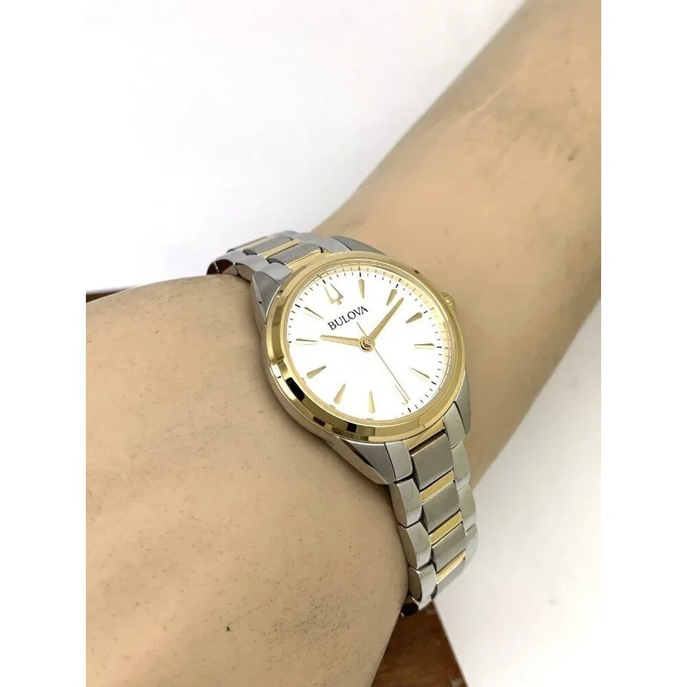 Bulova Women's Watch 98L277 Quartz 28mm Two Tone Stainless Steel Bracelet